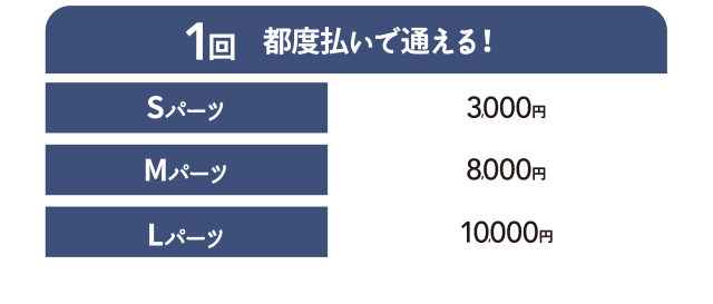 1回都度払いで通える